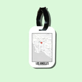 Travel tag cho túi xách/balo du lịch in hình Love City Map - Los Angeles