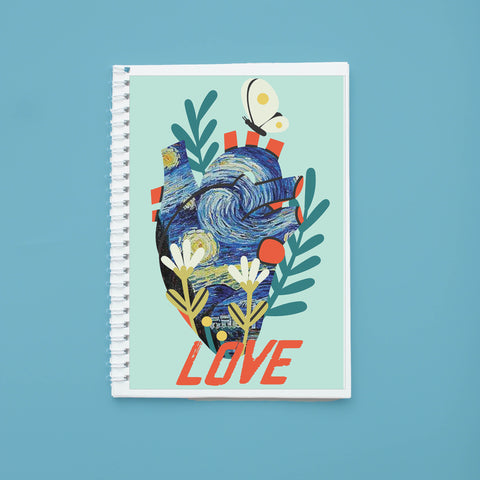 Sổ tay/ notebook in hình Heart Shape Starry Night - Love