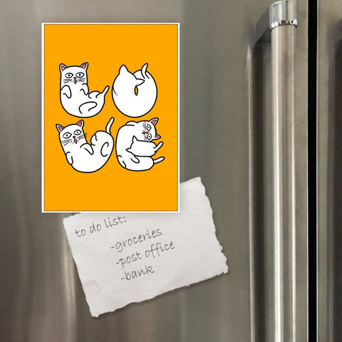 Miếng hít tủ lạnh giữ note in hình Love Cat