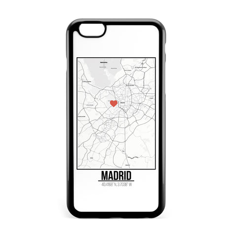 Ốp lưng dẻo iphone in hình Love City Map - Madrid