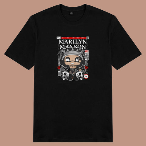 Áo thun unisex cotton in hình pop culture cartoon series - Marilyn Manson (nhiều màu)