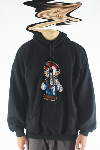 Áo khoác hoodie unisex cotton hình Half Skeleton series - Mario (nhiều màu)