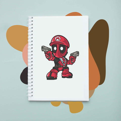Sổ tay notebook giấy ford in hình Super Heroes Mario Deadpool