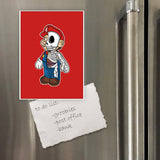 Miếng hít tủ lạnh giữ note in hình Halk Skeleton Mario