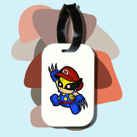 Travel tag cho túi xách/balo du lịch in hình  Super Heroes series - Mario Wolverine