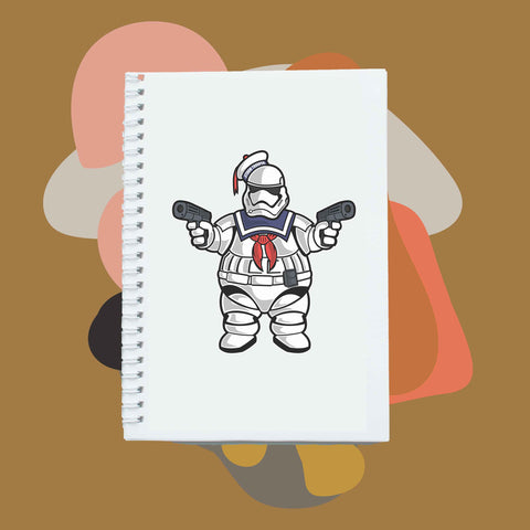 Sổ tay notebook giấy ford in hình Super Heroes Marshmallow Trooper
