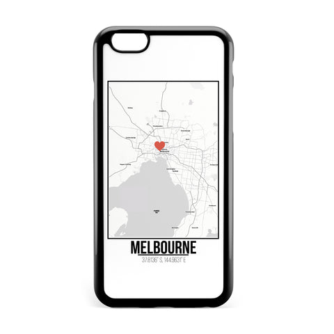 Ốp lưng dẻo iphone in hình Love City Map - Melbourne