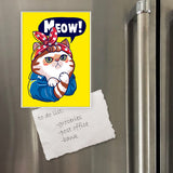 Miếng hít tủ lạnh giữ note in hình Femeowism