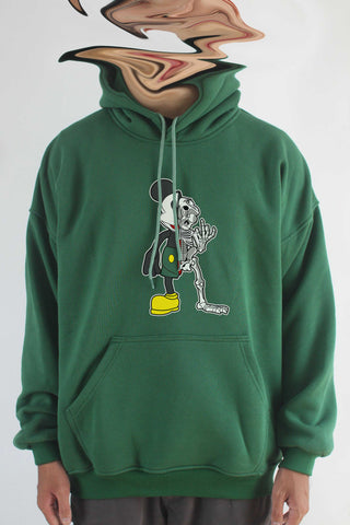 Áo khoác hoodie unisex cotton hình Half Skeleton series - Mickey (nhiều màu)