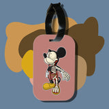 Travel tag cho túi xách/balo du lịch in hình Half Skeleton - Mickey side