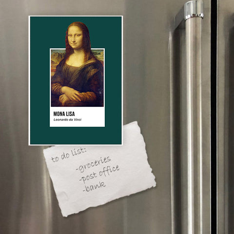 Miếng hít tủ lạnh giữ note in hình Pantone Mona Lisa