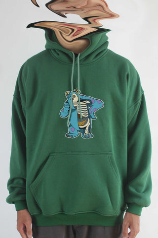 Áo khoác hoodie unisex cotton hình Half Skeleton series - Monster INC (nhiều màu)