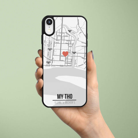 Ốp lưng  iphone in hình Love City Vietnam Map - Mỹ Tho (đủ model iphone)