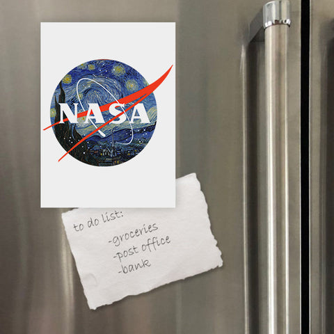 Miếng hít tủ lạnh giữ note in hình Nasa