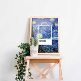 Tranh poster khổ A3 in hình Nothing of Starry Night