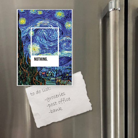 Miếng hít tủ lạnh giữ note in hình Nothing Pantone - Starry Night