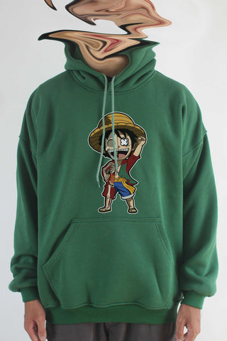 Áo khoác hoodie unisex cotton hình Half Skeleton series - One Piece (nhiều màu)
