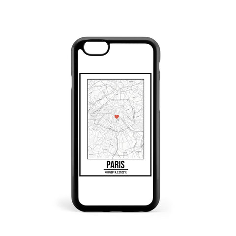 Ốp lưng dẻo iphone in hình Love City Map - Paris