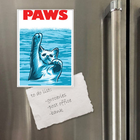Miếng hít tủ lạnh giữ note in hình Paws