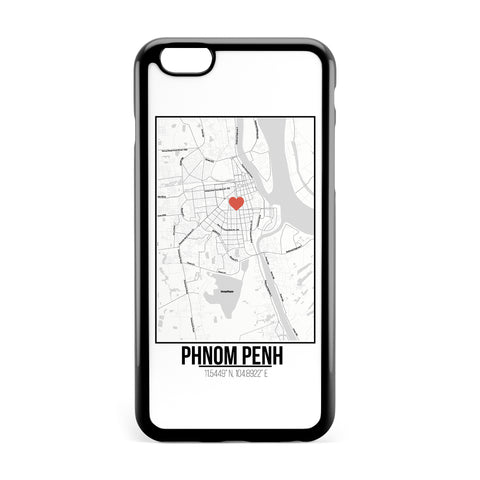 Ốp lưng dẻo iphone in hình Love City Map - Phnompenh