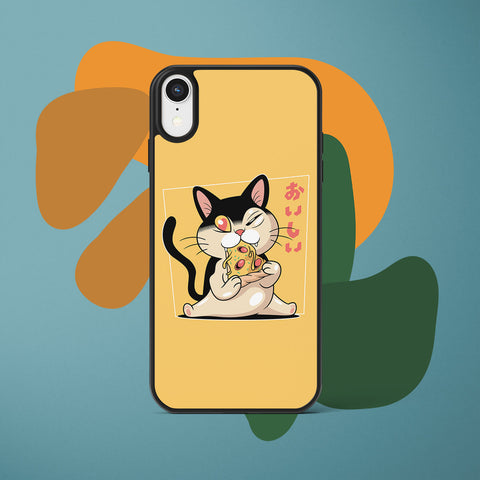 Ốp lưng iphone in hình Cat Lovers - Pizza Cat (đủ model iphone)