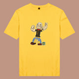 Áo thun unisex cotton in hình funky cartoon series - popeye lego (nhiều màu)