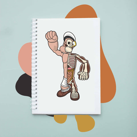 Sổ tay notebook giấy ford in hình Half Skeleton - Popeye