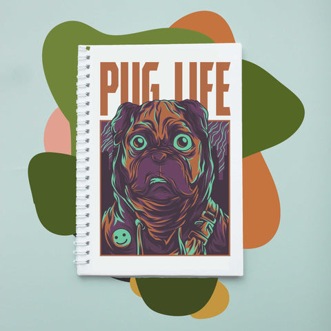 Sổ tay notebook giấy ford in hình Pug Life