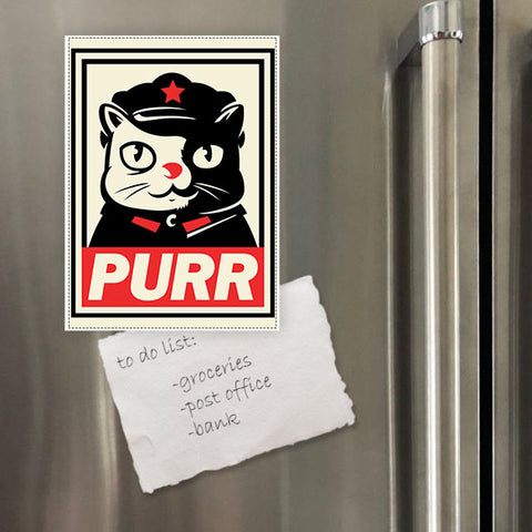 Miếng hít tủ lạnh giữ note in hình Purr