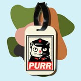 Travel tag cho túi xách/balo du lịch in hình Cat Lover series - Purr