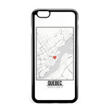Ốp lưng dẻo iphone in hình Love City Map - Quebec