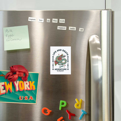 Miếng hít tủ lạnh giữ note in hình Rebirth