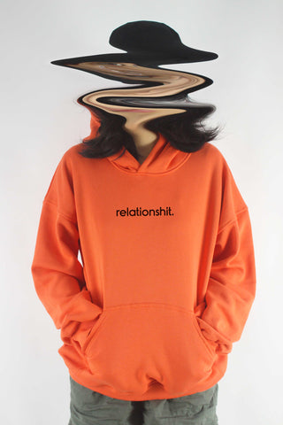 Áo khoác hoodie unisex cotton in chữ relationshit. (nhiều màu)