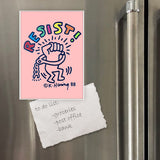 Miếng hít tủ lạnh giữ note in hình Resist