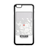 Ốp lưng dẻo iphone in hình Love City Map - Reykjavik