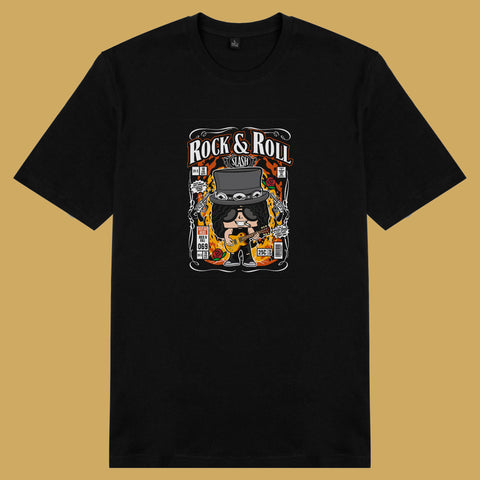 Áo thun unisex cotton in hình pop culture cartoon series - Rock n Roll Slash (nhiều màu)