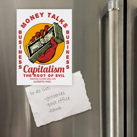 Miếng hít tủ lạnh giữ note in hình Root of evil