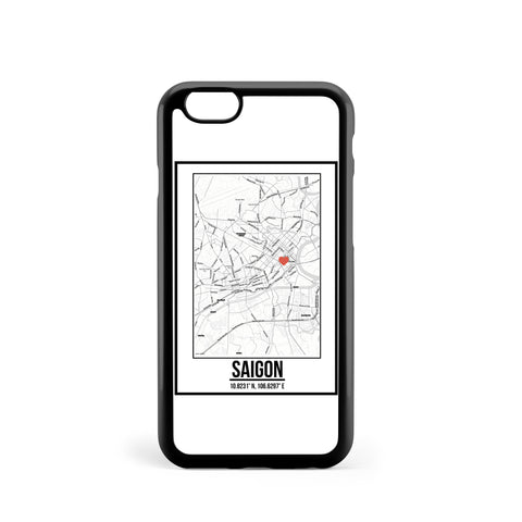 Ốp lưng dẻo iphone in hình Love City Map - Saigon