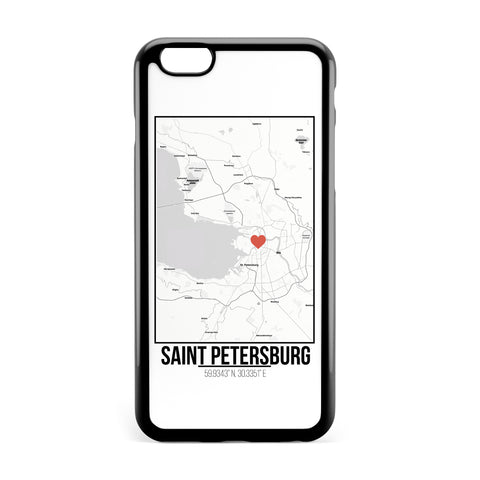 Ốp lưng dẻo iphone in hình Love City Map - Saint Peterburg