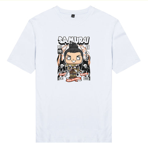 Áo thun unisex cotton in hình pop culture cartoon series - samurai (nhiều màu)