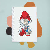 Sổ tay notebook giấy ford in hình Half Skeleton - Smurf