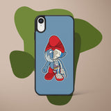 Ốp lưng iphone in hình Half Skeleton - Smurf (đủ model iphone)