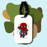 Travel tag cho túi xách/balo du lịch in hình Super Heroes series - Spider plumber bike
