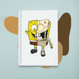 Sổ tay notebook giấy ford in hình Half Skeleton - Spongebob