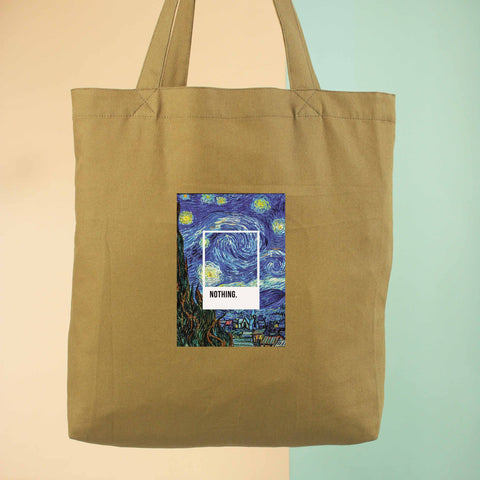 Túi tote vải in hình Van Gogh , Nothing at starry night (nhiều màu)