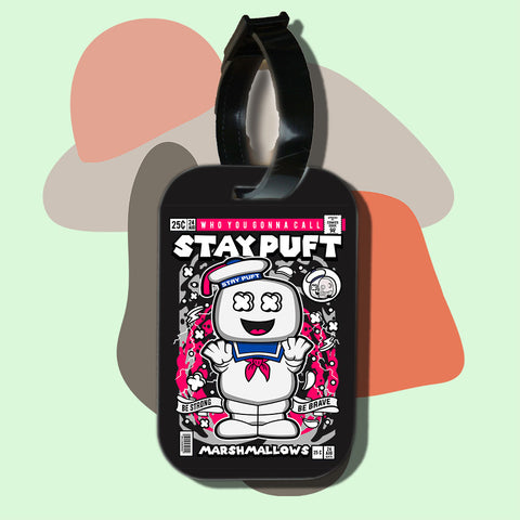 Travel tag cho túi xách/balo du lịch in hình pop culture cartoon series - Stay Puft Marshmallow