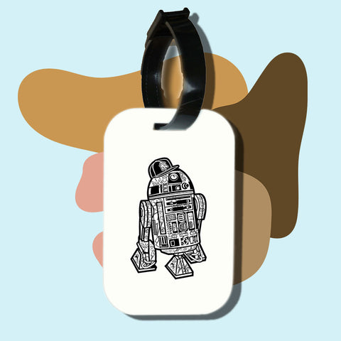 Travel tag cho túi xách/balo du lịch in hình Star wars - street R2D2