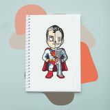 Sổ tay notebook giấy ford in hình Half Skeleton - Superman