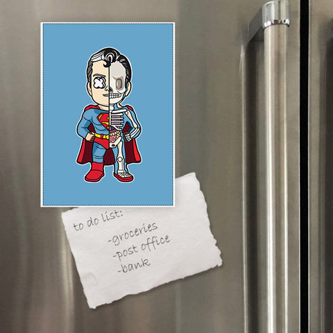 Miếng hít tủ lạnh giữ note in hình Halk Skeleton Superman
