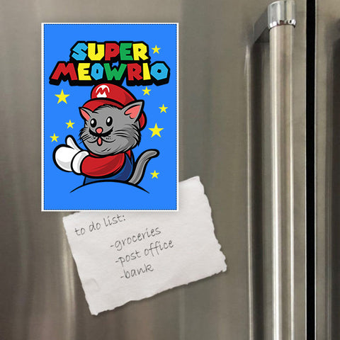 Miếng hít tủ lạnh giữ note in hình Super Mario